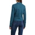 thumbnail image 3 of CHAQUETA MOTERA CORTA DE CUERO SINTÉTICO CON CUELLO ALTO Y CREMALLERA PARA MUJERES INSPIRADA EN CHIC L AZUL PAVO REAL, 3 of 6