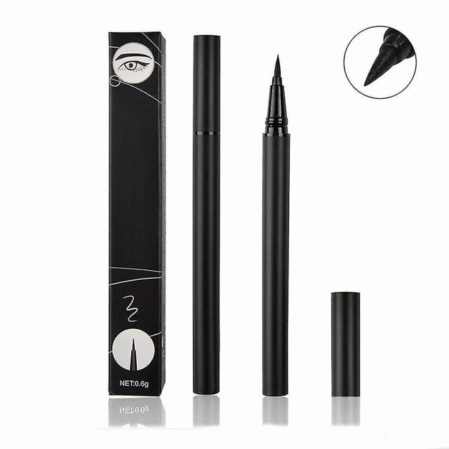 Delineador de ojos líquido impermeable negro HUOGUO, 10 unidades