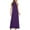 Purple, variant on Fesfesfes Off the Shoulder Dress for Women Sleeveless Halter Neck Dress Casual Lace Up Hang Neck Boho Dress Hollow Out Backless Beach Dress