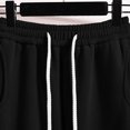 thumbnail image 5 of safuny Clearance Women's Thicken Jogger Cuff Pants Solid High Elastic Waist Clothing Running Gym Sports Retro Summer Comfy Trousers Fashion Black XL, 5 of 8