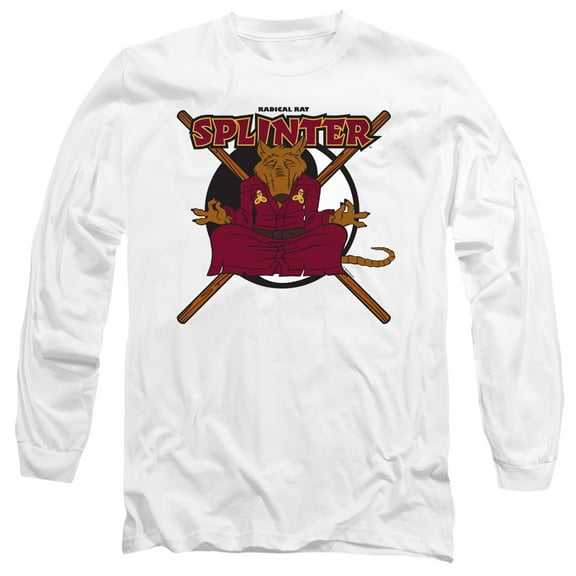 TMNT Teenage Mutant Ninja Turtles Radical Rat Splinter Unisex Adult Long-Sleeve T Shirt