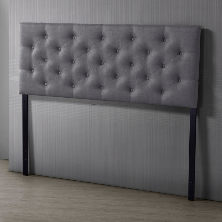 Baxton Studio Viviana Modern and Contemporary Fabric Upholstered Button Tufted Full Size Headboard Multiple Sizes and Colors