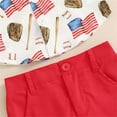 thumbnail image 6 of Coerni Toddler Baby Boy 4th of July Clothes Set Short Sleeve Button Up Shirt Top and Shorts Set 2 Piece Summer Outfits, 6 of 8