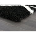 thumbnail image 4 of LBaiet 3' x 5' Black and White Diamond Rectangular Shag Area Throw Rug, 4 of 7