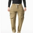 thumbnail image 6 of Kvture Men's Tactical Pants Water Resistant Ripstop Cargo Work Lightweight Hiking Pants with Multi Pockets for Outdoor Climbing Khaki XXXL, 6 of 9