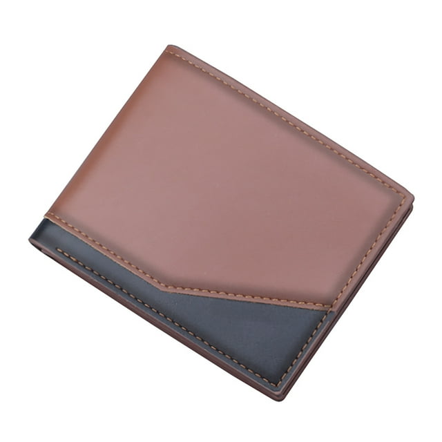 Huanglei Fashion ID Short Wallet Women Men Leather Purse Multiple Card Slots Clutch Bag