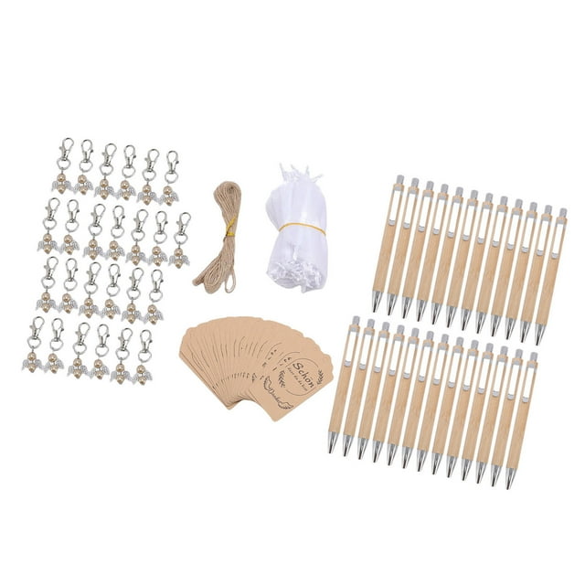 Conjunto de Llavero de Bolígrafo, favorece de Boda Set Personalizables de Agradecimento de Agradecimento Ligero para Baby Showers