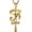Gold, variant on Gold Stainless Steel Eye of Horus Egypt And Coptic Ankh Cross Religious Pendant Necklace 24" Figaro Chain