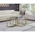 thumbnail image 5 of Meridian Furniture Sei Modular Stainless Steel and Glass 4 Piece Coffee Table, 5 of 5