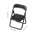 thumbnail image 2 of Miniature Folding Chair 12 Pcs Tables and Chairs Black Decor Small Toys Tiny Figurine Work, 2 of 6