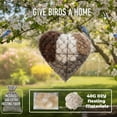 thumbnail image 4 of 1 Pcs Handmade Alpaca Fiber Bird Nesting Heart, Winter Tree Shelter for Wild Bird, Birds Nests Material Holder, Hummingbird Houses Nest Boxes for Outside Garden Art Birdhouse, Gifts for Birds Lovers, 4 of 7
