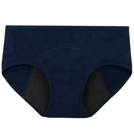 

Clearance! Women s High Waisted Cotton Underwear Soft Breathable Panties Stretch Briefs Regular & Plus Size Dark Blue 2XL