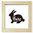 thumbnail image 1 of Hare Black And White Animal Square Picture Frame Wall Tabletop Display, 1 of 3