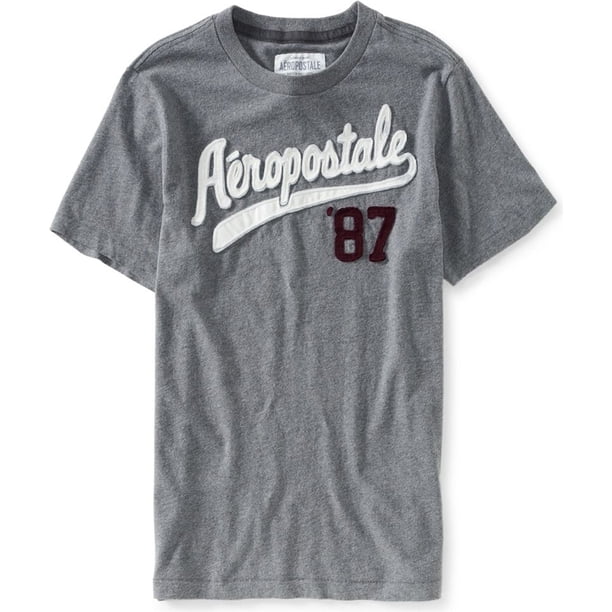 Camiseta gráfica Aeropostale para hombre Gris Extra pequeña