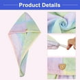 thumbnail image 4 of Vocoste Hair Drying Towel Dry Cap Shower Cap Quick Drying Microfiber Assorted Color, 4 of 6