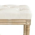 thumbnail image 6 of Dycanpo 16'' Upholstered Makeup Vanity Chair,Vintage Foot Stool,Beige and Wood, 6 of 9