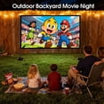 thumbnail image 2 of 120 Inch Projector Screen with Stand, All-Metal Frame Portable Projection Kit for Indoor Outdoor Home Theater, 2 of 7