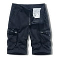 thumbnail image 2 of SOOMLON Mens Shorts Board Shorts Swim Trunks Lightweight Shorts Quick Dry Shorts Casual Shorts Plus Size Cargo Shorts Pockets Summer Beach Shorts Dark Blue XL, 2 of 4