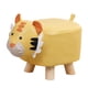 thumbnail image 5 of Reposapiés infantil con forma de animal, taburete para cambiar zapatos, otomano infantil con dibujos animados tigre amarillo, 5 of 9