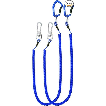 HERCULES M4 Fishing Lanyard Fishing Pole Tether Kayak Paddle Leash Heavy Duty Retractable Coiled Lanyard for Fishing Rods Pliers Boating Paddles Kayak