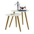 thumbnail image 2 of Convenience Concepts Oslo Nesting End Tables, White/Natural, 2 of 2