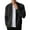 Black, variant on Men's Ribbed Stand Collar Knit Jacket Full Zip Textured Cardigan for Casual Office Wear White XXL