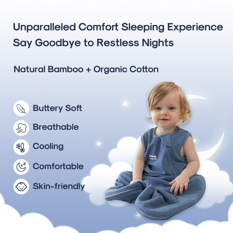 Domiamia Baby Sleep Sack 1.0 Tog Minimalist Style All Seasons for 0 6 Months Dual Zipper Neckline Protection Soft Cotton Bamboo Fabric Easy Diaper Change Newborn Sleeping Sack 0 3 6 Months Walmart