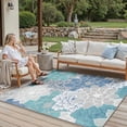 thumbnail image 1 of GENIMO Indoor Outdoor Area Rug 5' X 7' Waterproof, Washable Patio Rug Non Shedding, Easy Cleaning Floral Outdoor Carpet for Livin, 1 of 7