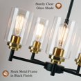 thumbnail image 3 of Candelabro Sucolite de 19.8 pulgadas con 5 luces, estilo casa de campo moderna, 3 of 9