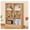 Natural, variant on SONGMY 5 Cube Mid-Century Modern Brown Wood Bookcase, 3 Tier Storage Organizer Shelf, Rustic Display Cabinet for Bedroom, Living Room, Office