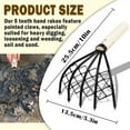 thumbnail image 3 of Clearance Equipment package under $6,Seafood Rake With Mesh Net 10.24in High Rake Clamming Rake 5 Tine Beach Rake Clamming Equipment For Clam Digging Clam Rake Digging Seafood Rake 1PC, 3 of 8