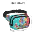 thumbnail image 4 of Honeii Cartoon Map Of Europe Print Square Double Layer Waist Bag,Waist Belt Bag Fashion Fanny Women and Men,For Travel Running Hiking Walking, 4 of 9