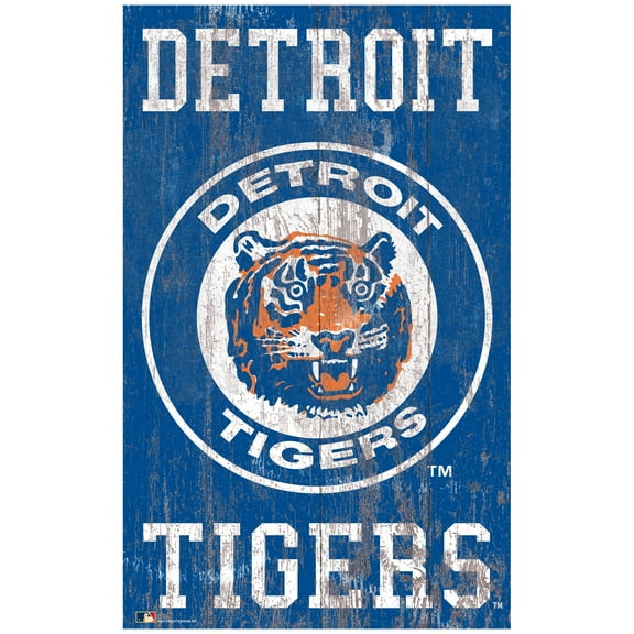 Detroit Tigers 11'' x 19'' Heritage Distressed Logo Sign