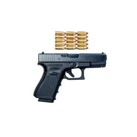 Glock Model 19 handgun with 9mm ammunition Poster Print by Terry MooreStocktrek