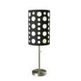 thumbnail image 1 of Ore International, Inc Ore International 9300T-BK-WH Lampe de Table Rétro Moderne, 16 Pouces x 16 Pouces x 33 Pouces, Noir/blanc, 1 of 2