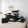 thumbnail image 6 of jejeloiu Vintage Cow Hide 7 Pieces Bedding Comforter Set,Rustic Cattle Hide Full Bedding Set,White Black Fitted Sheet Flat Sheet For Adults,Microfiber Bedroom Decor Reversible, 6 of 8