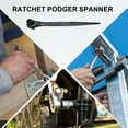 thumbnail image 7 of Uxcell Scaffolding Podger Ratchet Wrench 0.47 x 0.55 in CR-V 12 Point Double Ended Socket Ratcheting Podger Black, 7 of 7