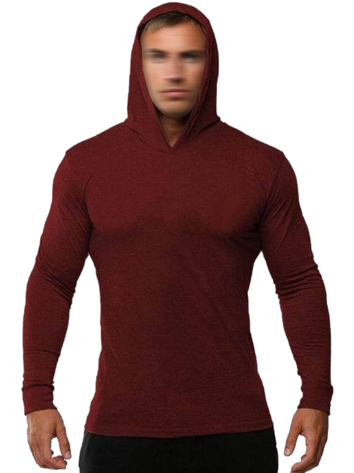 long sleeve hooded workout shirt