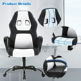thumbnail image 4 of BestOffice Ergonomic Gaming Chair, Swivel Rolling, Lumbar Support for Women, Men(White), 4 of 7