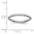 thumbnail image 5 of 925 Sterling Silver Stackable Expressions Rhodium Hammered Ring Size: 8; for Adults and Teens; for Women and Men, 5 of 5