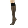 thumbnail image 3 of Sierra Socks Women's Knee-High Nylon Socks, Black, 6-Pack, 3 of 5