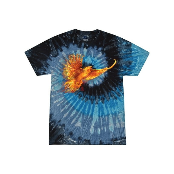 Wild Bobby, Mythical Fiery Phoenix, Pop Culture, Tie-Dye Tees, Evening Sky, X-Large