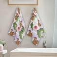 thumbnail image 4 of SKYSONIC 2 Pack Funny Gingerbread Man Hand Towels, Christmas Holly Kitchen Towel Ultra Soft and Absorbent,Decorative Fingertip Face Towel for Bathroom Hotel, 28.3"x 14.4", 4 of 6