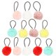 thumbnail image 4 of EeaseMX 12 piezas de gomas elásticas para el pelo con pompones, bandas para el pelo con pompones, coleteros esponjosos, 4 of 8