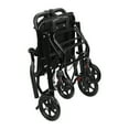 thumbnail image 3 of Cixusio Lightweight Foldable Wheelchair, Carbon Steel Hand Push Wheel Chair with Pull Bar and Safety Belt, 220 lb Capacity, 3 of 20