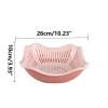 PEONAVET Multifunctional Basin Household Double-layer Basket Fruit And Vegetable Kitchen Washbasin Fruit Storage With Cover Multi-functional Plastic Basin