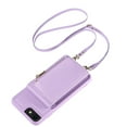 thumbnail image 2 of Nalacover RFID Blocking Wallet Case for iPhone 7/8/SE 2020/SE 2022, Shockproof PU Leather Magnetic Button Zipper Purse Card Slots & Kickstand Crossbody Phone Case with Shoulder & Wrist Strap,Purple, 2 of 12