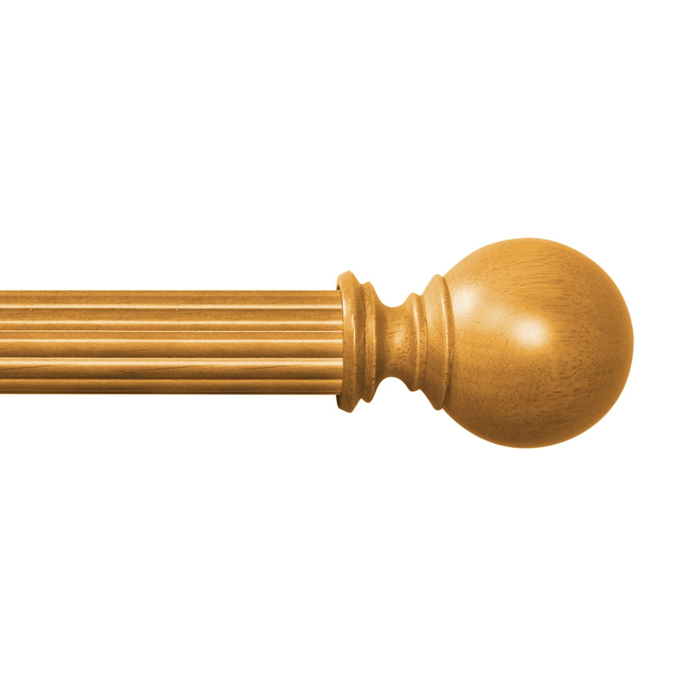 Wood Ball Finials in Heritage Oak for 1-3/8" Wood Pole (2-Pack)