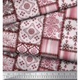 thumbnail image 3 of Soimoi Moss Georgette Tissu Paisley, Mandala & Patchwork Quadrillé Tissu Imprimé 1 Yard 42 Inch Wide, 3 of 3