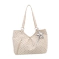 thumbnail image 4 of Bolso de mano tipo tote, bolso de hombro sencillo y multiusos para trabajadores de oficina y viajes. Blanco, 4 of 8